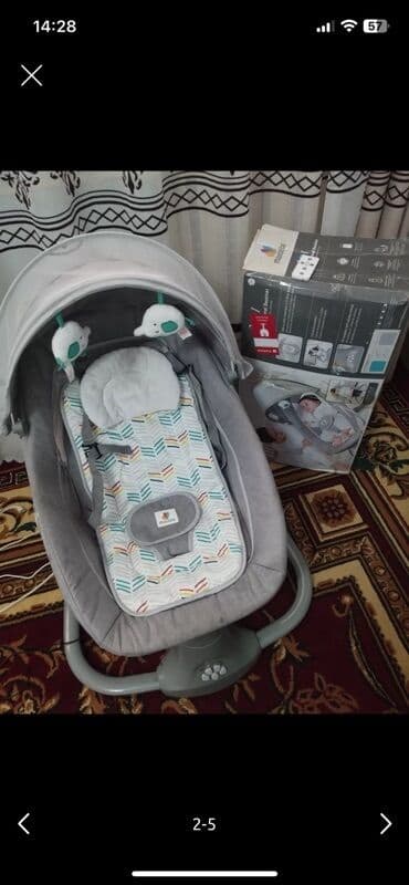 Люлька, Б/у, Колыбель, Металл, цвет - Серый, Самовывоз