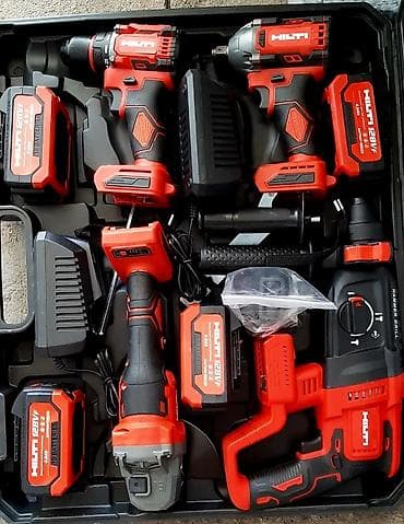 Набор хильти 3×1. блгарка+гайковерт+шуруповерт+2 больших at lalafo.kg Набор хильти 3×1. блгарка+гайковерт+шуруповерт+2 больших