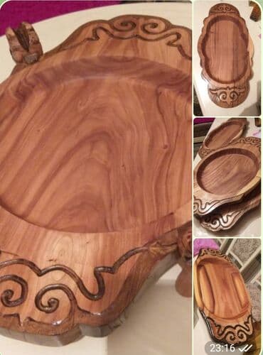 набор эмалированной посуды: Деревянные посуды. жыгач идиштер. этно-эко посудалар. этно фуршетке — 9