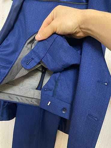 Жеке буюмдар: Мужской костюм тройка р. 48 На рост 167-172 Синий цвет Носил один раз — 7