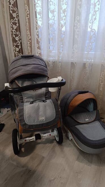 Детский транспорт: Коляска, цвет - Серебристый, Б/у — 4