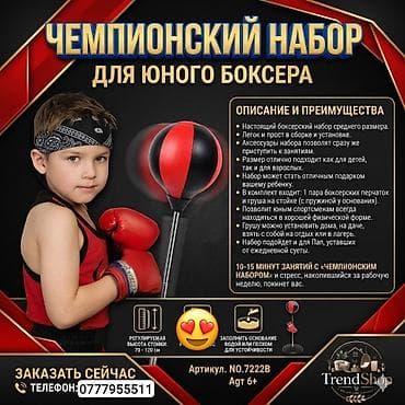 Чемпионский набор для юного боксера Комплект для домашних тренировок