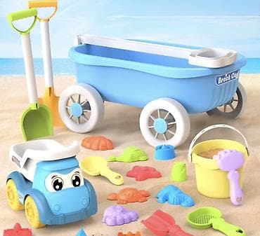 Песочницы: Детский набор для песочницы и пляжа с тележкой Комплект включает: - — 2