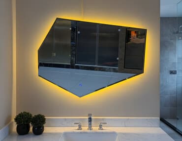 зеркало на душ: Зеркала с подсветкой и без, под заказ по индивидуальным размерам и — 1