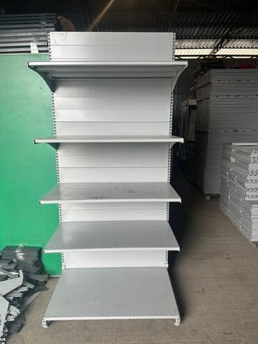 оборудование в бутик: Витрины, стеллажи, полки торговые металлические б/у, полка магазинная — 12