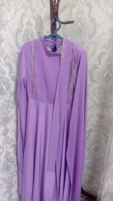красное длинное платье в пол: Күнүмдүк көйнөк, Made in KG, Күз-жаз, Узун модель, Атлас, Түркчө, Стандарт — 6