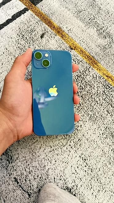 IPhone 13, Б/у, 128 ГБ, Синий, Чехол, 89 %