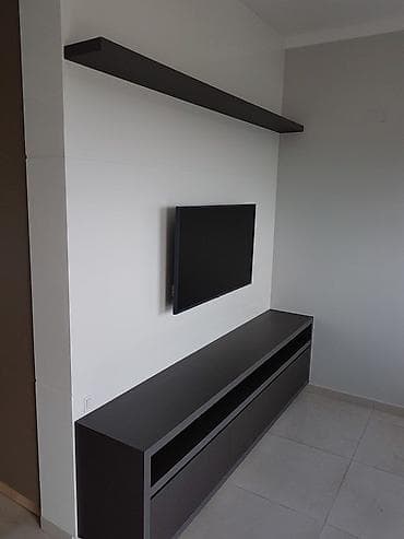 прошивка телевизор: Тумба и подставка для телевизора, Новый, Напольная, ЛДСП, цвет - Серый — 1