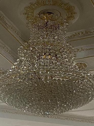 Кристальная люстра большой 1.2м на 1,5 метр 3 шт и потолочный
