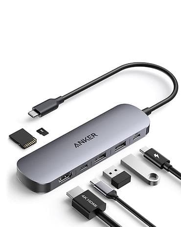 hdd 8tb: USB‑C хаб Anker 7‑в‑1 Компактная многофункциональная док‑станция для — 1