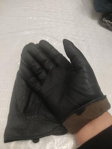 женские кофты: Перчатки, варежки, Мужские, Б/у, цвет - Черный — 5