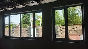 казах: Алюминиевое окно на заказ, Тип окна: Витражные, Мансардные, Панорамные, Декоративные особенности: Другие особенности, Платная установка, Без рассрочки — 7