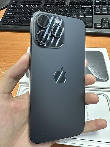iphone 12 pro max цена в бишкеке: IPhone 15 Pro Max, Б/у, 256 ГБ, Black Titanium, Коробка, 83 % — 3