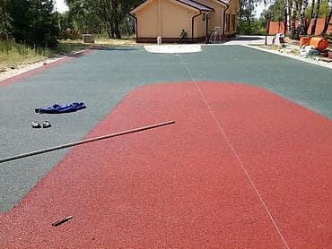 Резиновое покрытие для уличных площадок - Тип: бесшовное покрытие из