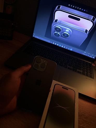 айфон 14 про новый: IPhone 14 Pro, Б/у, 128 ГБ, Deep Purple, Защитное стекло, Чехол, Кабель, 78 % — 6