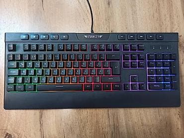 Техника жана электроника: Клавиатура, Мембрандык, Зымдуу туташтыруу, Өлчөмү: 100% — 1