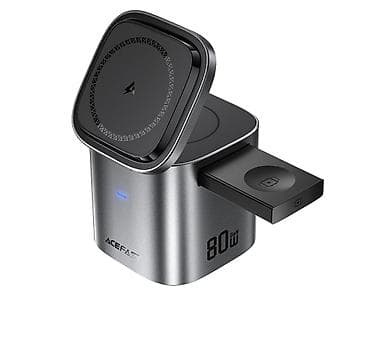 gan зарядка: ACEFAST GaN 80W — настольная зарядная станция 6‑в‑1 с тремя зонами — 3