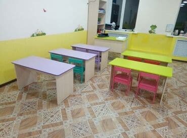 детская мебель для детского сада: Мебель для садика детский кровать шкаф для садика детский парты стол — 9