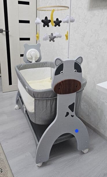 Люлька, Б/у, Качалка, цвет - Серый, Самовывоз at lalafo.kg Люлька, Б/у, Качалка, цвет - Серый, Самовывоз