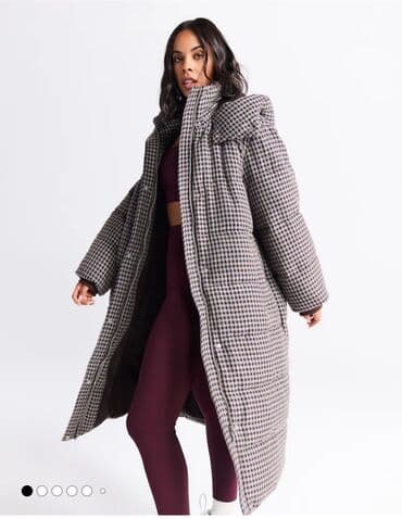 Пуховик, Длинная модель, Стеганый, С капюшоном, Оверсайз, XL