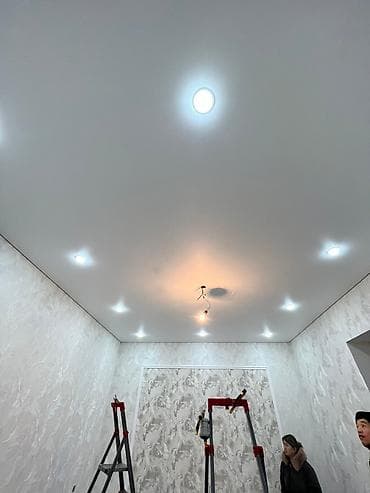 Натяжной потолок: Натяжной потолок Глянцевое, Матовое, 3D потолки Гарантия, Бесплатная консультация, Бесплатный замер — 9