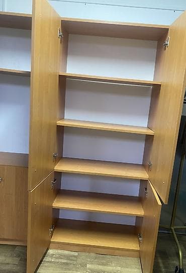 Шкафтар: Кеңсе үчүн шкаф, түсү - Саргыч боз, ЛДСП — 2