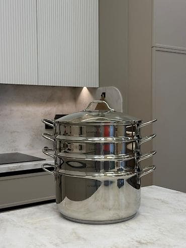 Паровая кастрюля (мантоварка) из нержавеющей стали с несколькими