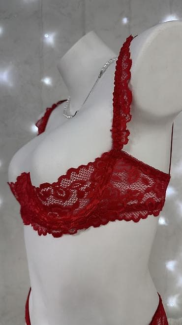 белье оптом: Комплект, Бюстгальтер, Стринги, С кружевом — 6
