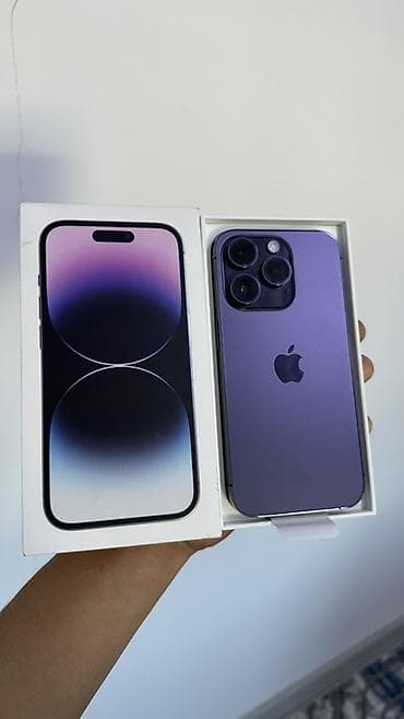 IPhone 14 Pro, Б/у, 256 ГБ, Deep Purple, Коробка, 84 % at lalafo.kg IPhone 14 Pro, Б/у, 256 ГБ, Deep Purple, Коробка, 84 %