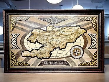 картинки комуза: Большая деревянная 3D-карта Кыргызстана в раме. Размер 110х65 см - — 2