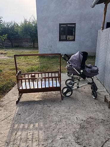Люлька, Качалка, Дерево, цвет - Серый