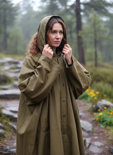 Плащ накидка прорезиненный Б.У