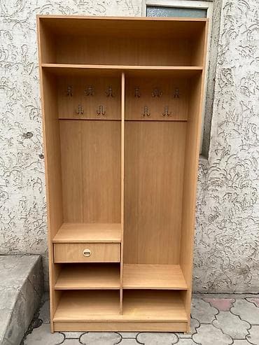 string art: Гарнитур для прихожей, Б/у, Вешалка, Обувница, ДСП, Самовывоз, цвет - Бежевый — 5