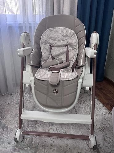Детский мир: Стульчик для кормления, Б/у, Happy baby, Металл, Другой вид, цвет - Бежевый, Самовывоз — 1