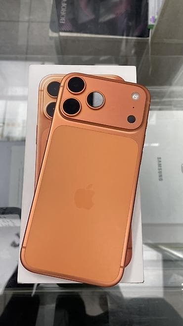 IPhone 17 Pro Max, Б/у, 1 ТБ, Оранжевый, Коробка, 100 %