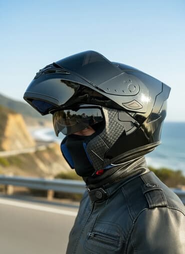 муравей мотоцикл новый: Чёрный Модуляр Шлем на каждый день - Тип: шлем интегрального типа с — 1