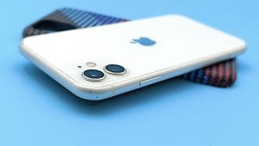 iphone 2 sim: IPhone 11, Б/у, 128 ГБ, Белый, Защитное стекло, Чехол, 77 % — 10