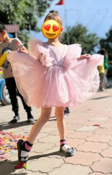 Детское платье, цвет - Розовый, Б/у