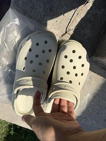 кроксы цена: Сабо, 38, 38.5, 39, Crocs, Новый, цвет - Бежевый, Платная доставка, Самовывоз — 3