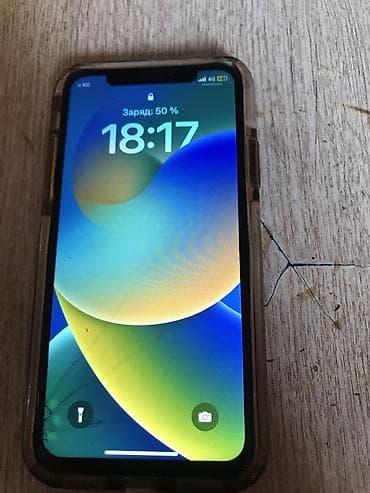 beeline: IPhone X, Б/у, 64 ГБ, Черный, Чехол, 100 % — 2