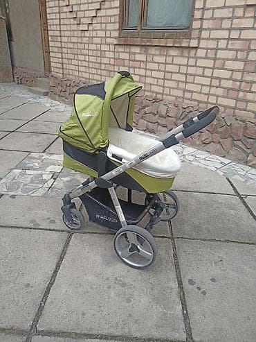 коляска манеж: Детская коляска и складная кроватка-манеж 2-в-1, зеленый цвет — 9