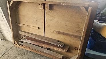 Складной походный стол, Дерево, цвет - Коричневый