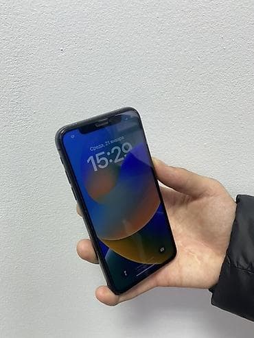 iphone xs osh: IPhone X, Б/у, 64 ГБ, Space Gray, Защитное стекло, Чехол, 86 % — 3