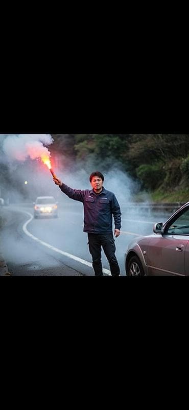 датчик дыма: Японский аварийный факел для автомобиля - Яркий красный сигнал — 3
