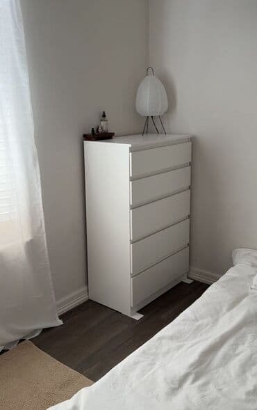 Комод для одежды, Новый, Без зеркала, ЛДСП, цвет - Белый, Самовывоз, Платная доставка at lalafo.kg Комод для одежды, Новый, Без зеркала, ЛДСП, цвет - Белый, Самовывоз, Платная доставка