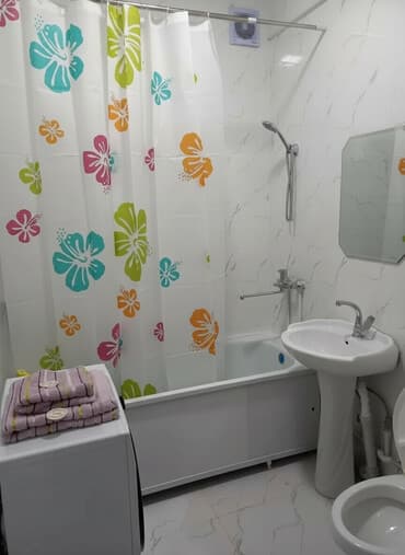 квартира ош 3 комната: 2 комнаты, Душевая кабина, Постельное белье, Кондиционер — 1