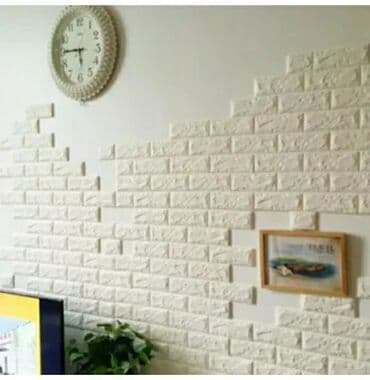 самоклеющиеся панели для стен купить: 3Д обои самоклеющиеся панели Размеры: 70*77 см ТВ Фон Кирпичная — 5