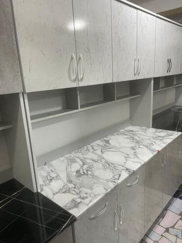 кухонный бувет: Кухонный гарнитур, Новый, цвет - Белый, ДСП, Бесплатная доставка — 23