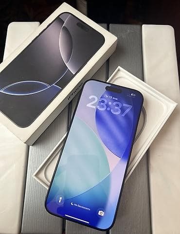 ayfon se: IPhone 16 Pro Max, Б/у, 256 ГБ, Black Titanium, Коробка, 97 % — 2