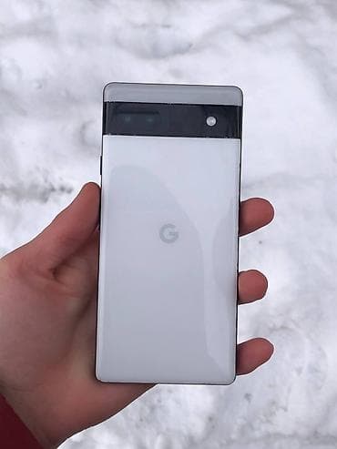 Google Pixel 6A, Б/у, 128 ГБ, цвет - Белый, eSIM